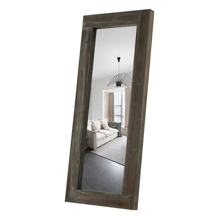 Foundry Select Burien Rustic Distressed Full Length Mirror & Reviews